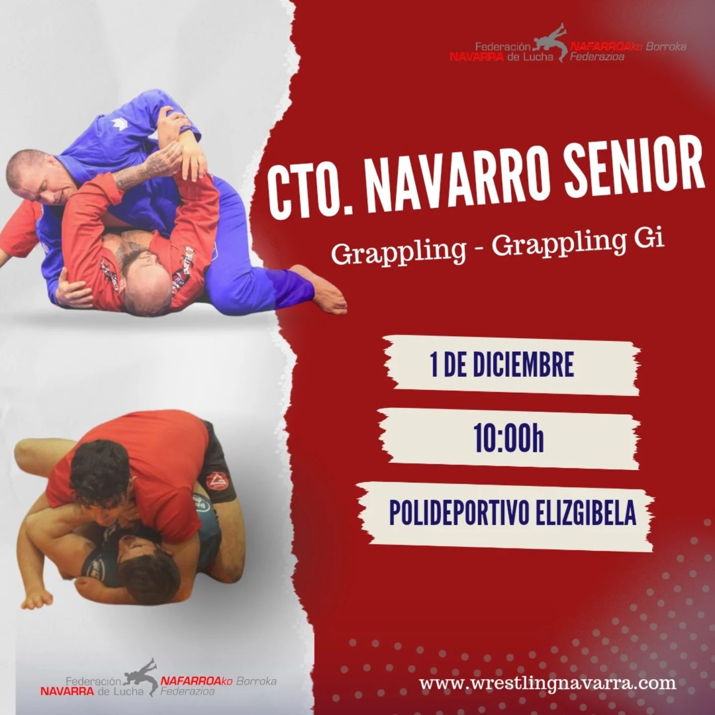El 1 de diciembre se celebra el Campeonato Navarro S&eacute;nior Grappling y Grappling GI